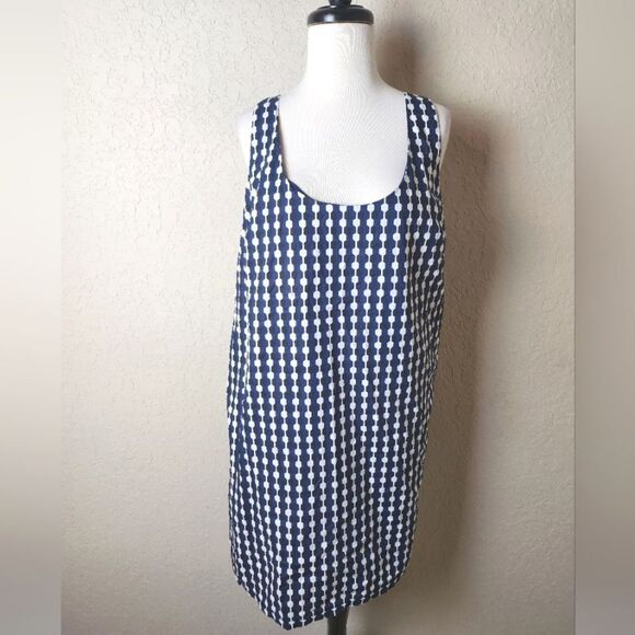 Boden Geometric Scoop Neck Sleeveless Mini Shift Dress Size 14R - Picture 5 of 10